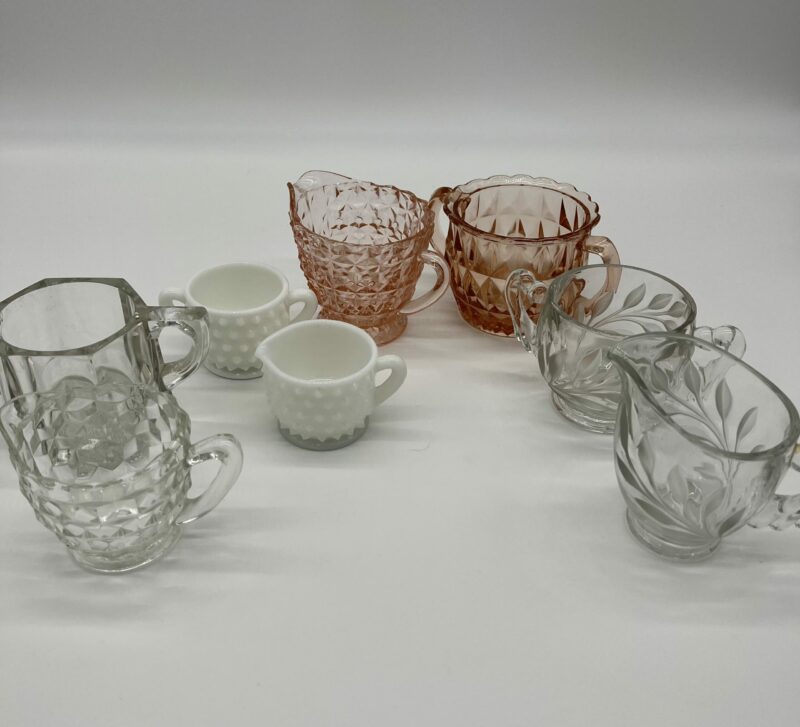 Depression Glass Cream and Sugar