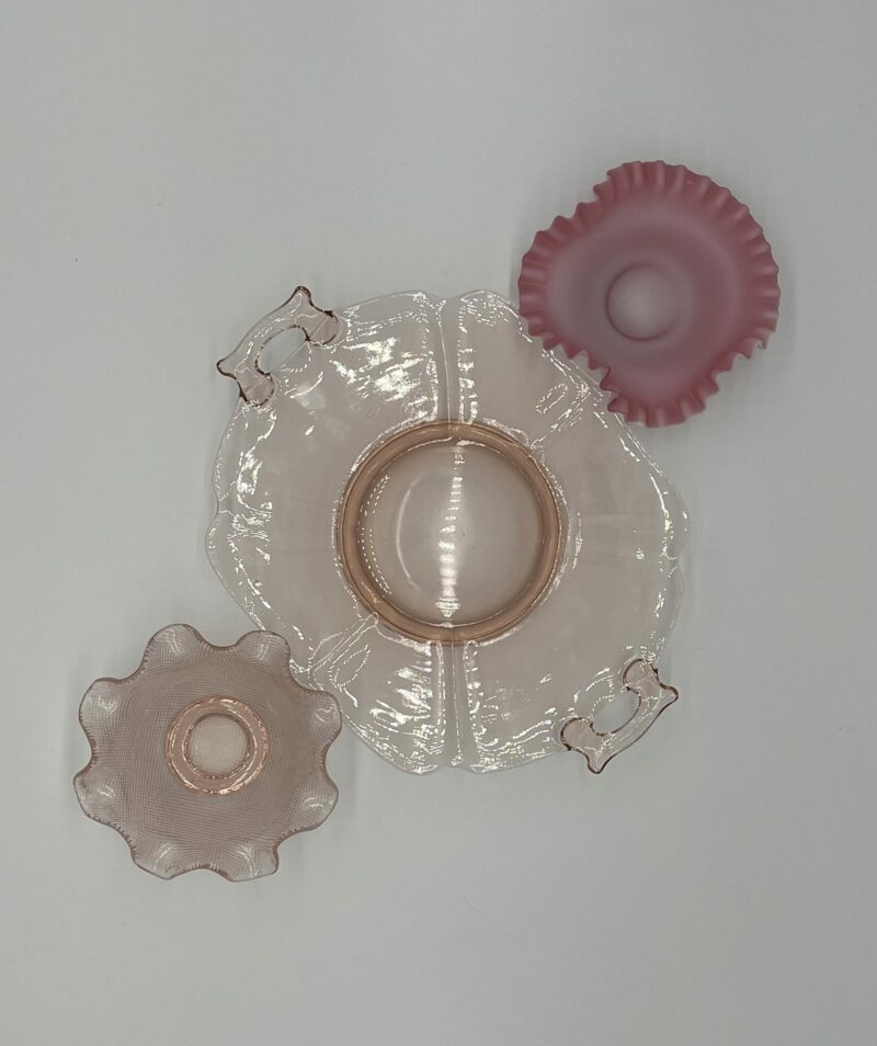 Pink Depression Glass Small Serving Bowls