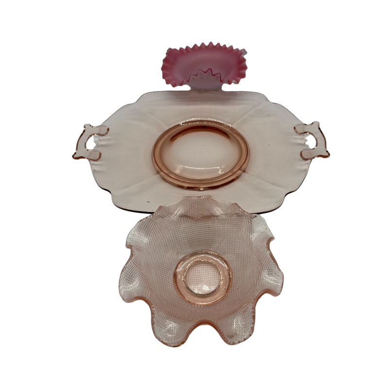 Pink Depression Glass Small Serving Bowls - Image 2