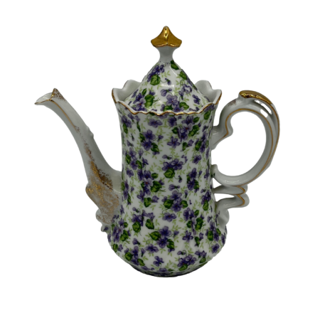 Purple Violets Tea Pot