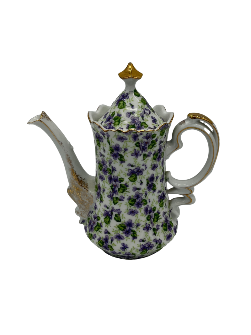 Purple Violets Tea Pot