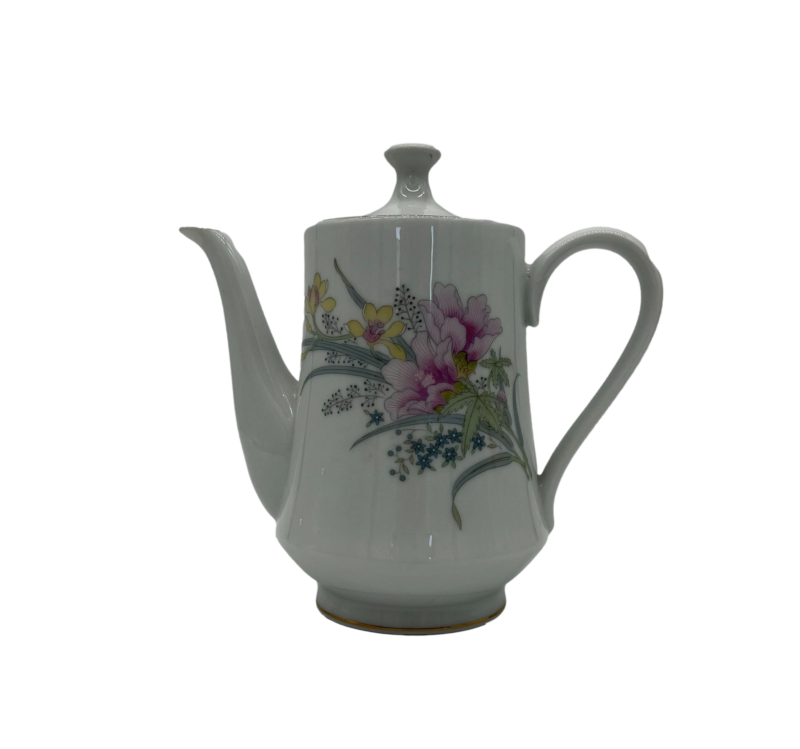 Simple Pink Flower Tea Pot